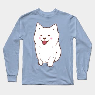 Cute samoyed dog smiling Long Sleeve T-Shirt